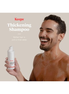 Keeps Keeps Hair Regrowth Treatment Mens Shampoo for Fuller, Thicker Looking Hair, 8 oz - Thinning and Hair Growth Shampoo for Men - DHT Blocker - Infused with Biotin, Caffeine, & Saw Palmetto  - Image 3