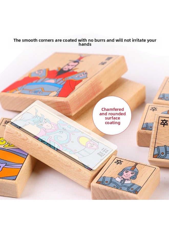 Three Kingdoms Huarong Road Primary School Students Digital Sliding Puzzle Magnetic Edition Pulley Romance Yi Intellectual Toy Competition Special Purpose-Color:Genuine [large Three Kingdoms Huarong Road Gift Box] Special For Competitions, Thickened Beech Model  - Image 5
