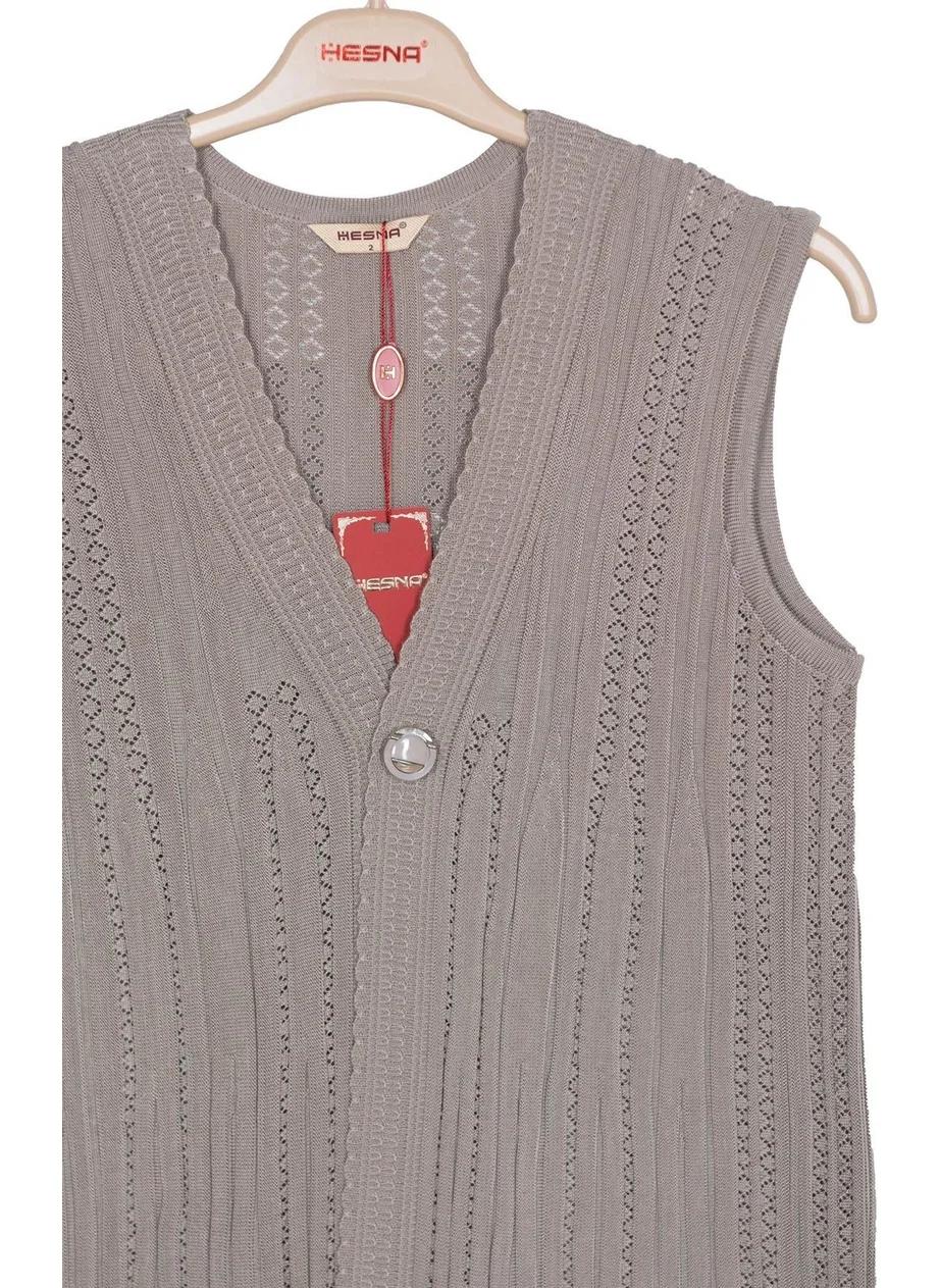 Hesna Accordion Knitting B.b. Sand Vest