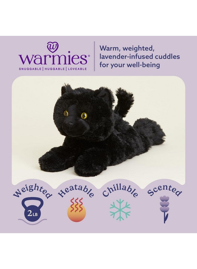 warmies Microwavable & Weighted Stuffed Animals, Black Cat - Heated Stuffed Animal Plushie for Warmth & Comfort - Cute Soft Plush Toys for Adults & Children (Boys, Girls, Babies & Toddlers) - Image 2