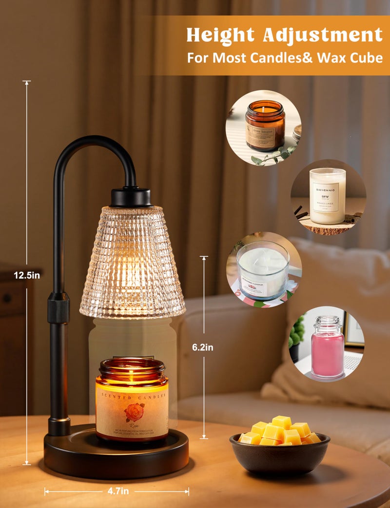 Innqoo Candle Warmer Lamp with Timer, Dimmable Candle Warmer for Jar Candles, Height Adjustable Wax Melts Warmer, Birthday Gifts for Women Mom, House Warming Gifts New Home Decor - Image 2