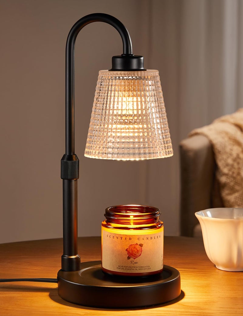 Innqoo Candle Warmer Lamp with Timer, Dimmable Candle Warmer for Jar Candles, Height Adjustable Wax Melts Warmer, Birthday Gifts for Women Mom, House Warming Gifts New Home Decor - Image 1