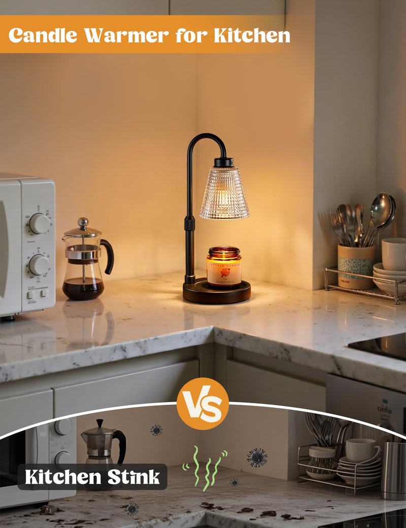 Innqoo Candle Warmer Lamp with Timer, Dimmable Candle Warmer for Jar Candles, Height Adjustable Wax Melts Warmer, Birthday Gifts for Women Mom, House Warming Gifts New Home Decor - Image 5