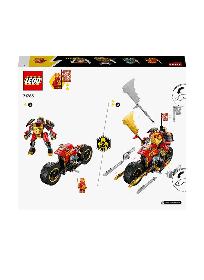 LEGO - لعبة بناء نينجا جو دراجة ميكانيكية كاي إيفو 71783 مع دراجة نارية نينجا، ميك، كاي ورجال العظام؛ ألعاب حركية للأطفال من عمر 7 سنوات فما فوق (312 قطعة) - Image 1