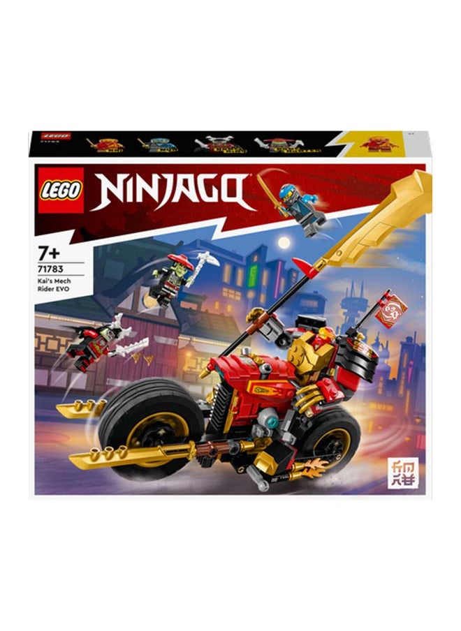 LEGO - لعبة بناء نينجا جو دراجة ميكانيكية كاي إيفو 71783 مع دراجة نارية نينجا، ميك، كاي ورجال العظام؛ ألعاب حركية للأطفال من عمر 7 سنوات فما فوق (312 قطعة) - Image 1