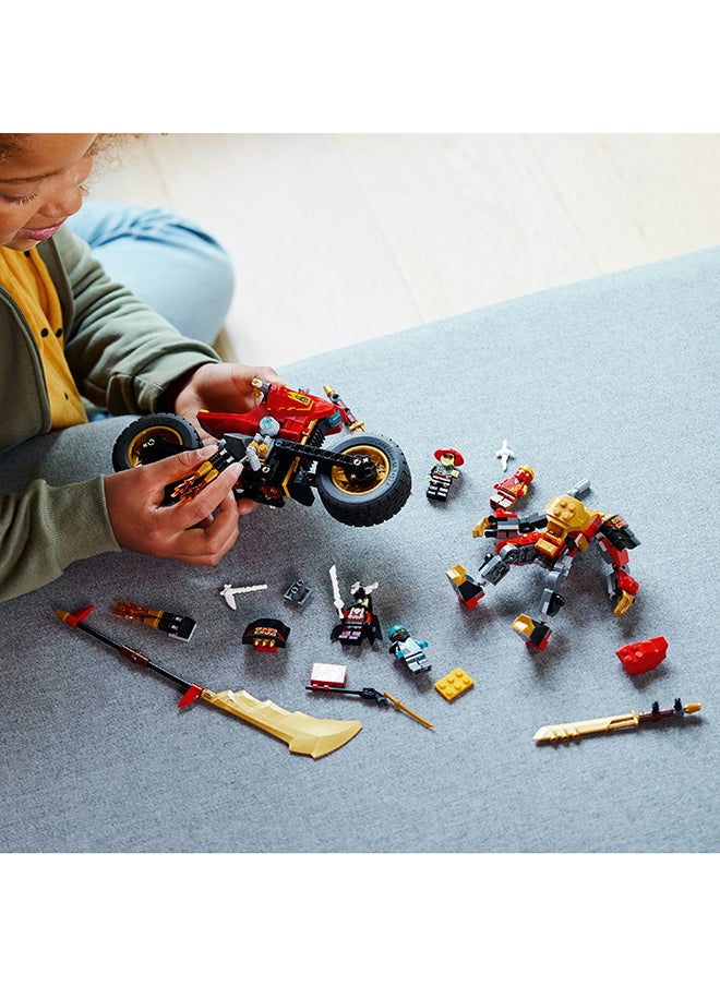 LEGO - لعبة بناء نينجا جو دراجة ميكانيكية كاي إيفو 71783 مع دراجة نارية نينجا، ميك، كاي ورجال العظام؛ ألعاب حركية للأطفال من عمر 7 سنوات فما فوق (312 قطعة) - Image 1