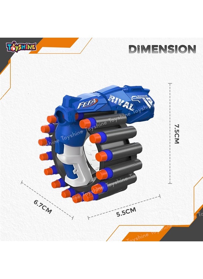 Toyshine Toyshine Soft Foam Bullet Blaster Toy Gun with 20 EVA Soft Bullets & Wrist Blasting Bracelet Target Shooting Game Toy with Range Upto 60ft for Kids Boys Girls 6+, Blue  - Image 3