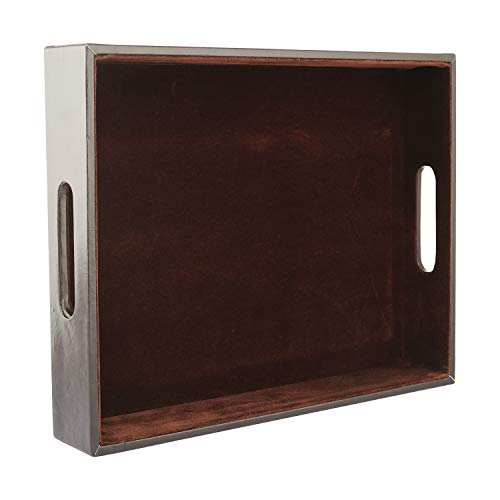 Anything & Everything Leather Serving Tray with Handles, Display Tray, Towel Holding Trays for Hotels - Image 3