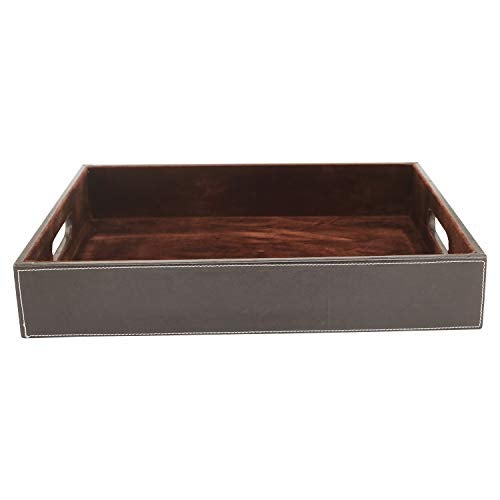 Anything & Everything Leather Serving Tray with Handles, Display Tray, Towel Holding Trays for Hotels - Image 2