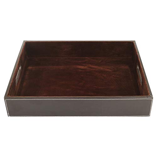 Anything & Everything Leather Serving Tray with Handles, Display Tray, Towel Holding Trays for Hotels - Image 4