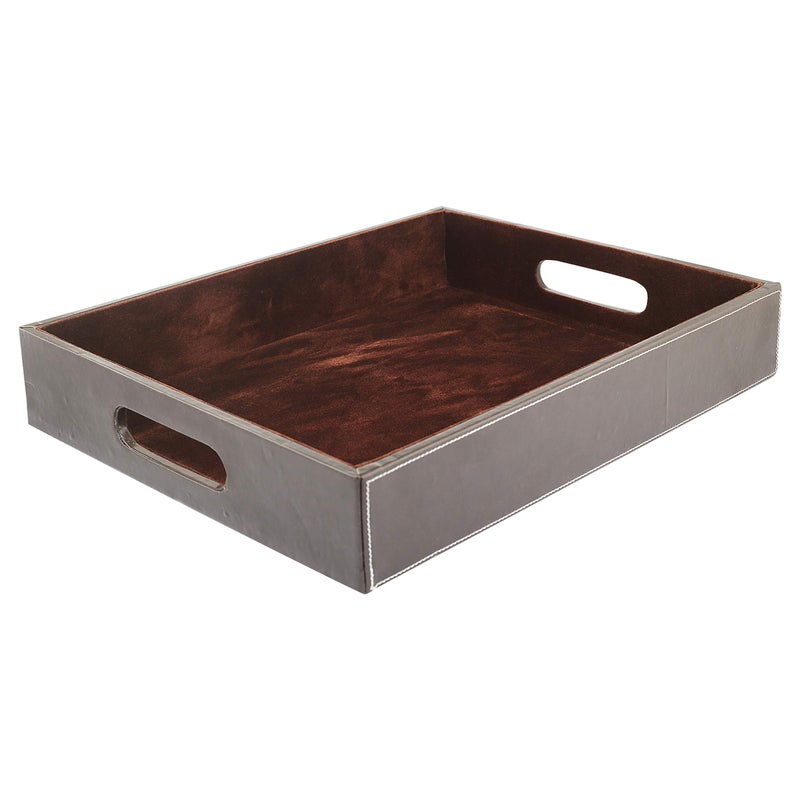 Anything & Everything Leather Serving Tray with Handles, Display Tray, Towel Holding Trays for Hotels - Image 5