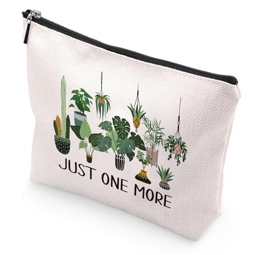 Sitsink Plant Lover Makeup Bag - Botanical Gifts for Women, Just One More Plant Cosmetic Bag, Funny Gardening Birthday Present - Image 1