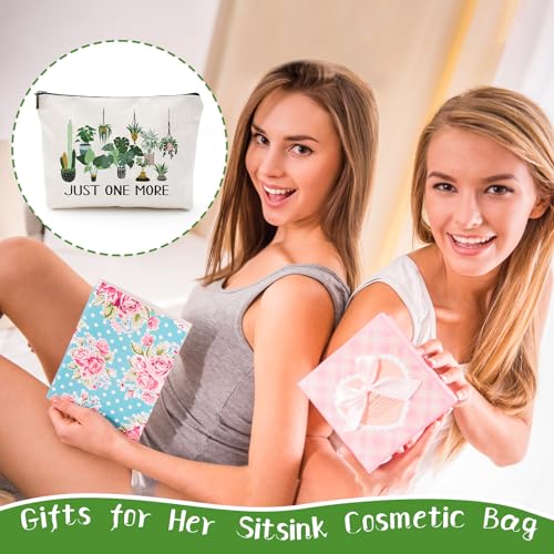 Sitsink Plant Lover Makeup Bag - Botanical Gifts for Women, Just One More Plant Cosmetic Bag, Funny Gardening Birthday Present - Image 5