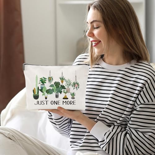 Sitsink Plant Lover Makeup Bag - Botanical Gifts for Women, Just One More Plant Cosmetic Bag, Funny Gardening Birthday Present - Image 4