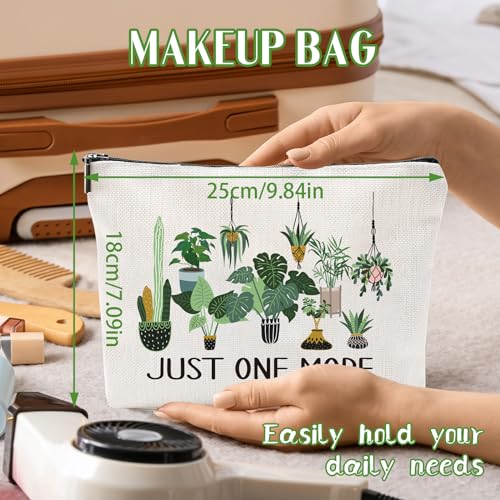 Sitsink Plant Lover Makeup Bag - Botanical Gifts for Women, Just One More Plant Cosmetic Bag, Funny Gardening Birthday Present - Image 3