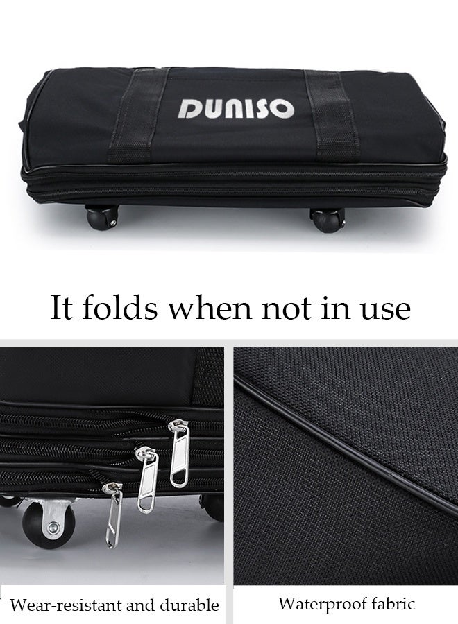 DUNISO Expandable Foldable Luggage Bag Suitcase Collapsible Rolling Travel Luggage Bag Duffel Bag Rolling Wheeled Suitcase Travel Oxford Duffel Bag for Men and Women Lightweight Large Capacity Suitcases - Image 5