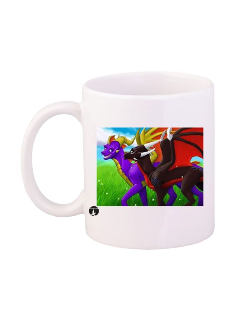 Printed Spyro Mug White/Red/Green Standard Size