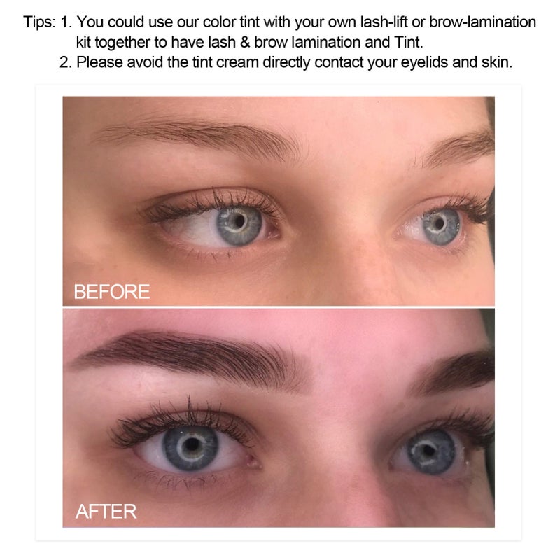 EELHOE Eyelash & Brow Tint Dye Professional Series Natural Long-lasting Semipermanent DIY Makeup Kit - Image 5