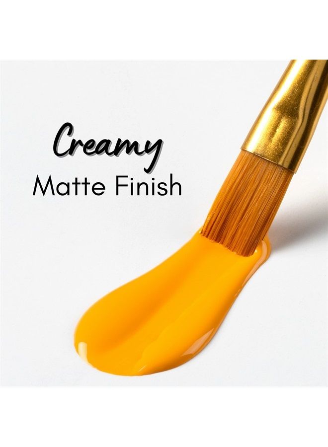 PROMOABII Matte Finish Acrylic Craft Paint Set Designed for Beginners and Artists, Non-Toxic Formula That Works on All Surfaces, 2 Fl Oz (Pack of 18), 18 Colors May Vary, Count