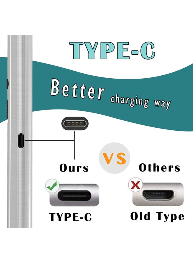 كابتن تيك ولاعة قوسية كهربائية قابلة لإعادة الشحن بزاوية 360 درجة مقاومة للرياح عديمة اللهب برقبة طويلة من النوع C مزودة بشاشة LED للبطارية ومفتاح أمان فضي 26 x 1.5 x 1.5سم - Image 2