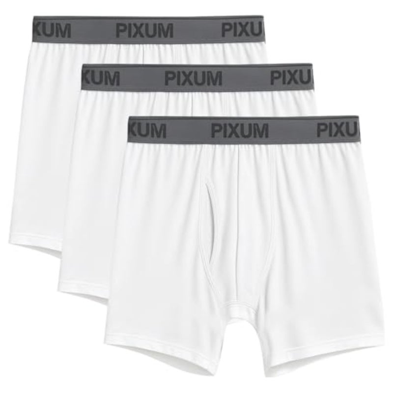 PIXUM Men's Ultra Breathable Underwear Bamboo Viscose Boxer Briefs, Comfort Flex Waistband Cool Underpants for Men - Image 1