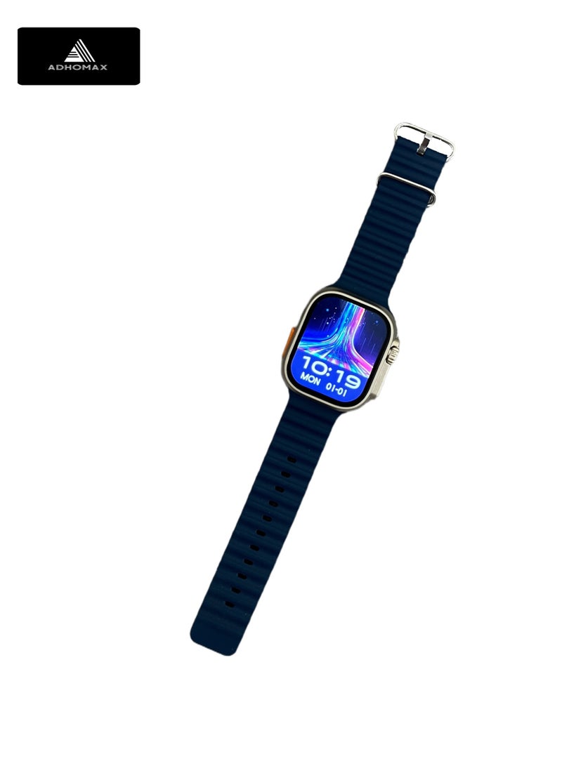 adhomax New T900 Ultra 2 smart watch Elegant Design 2.2" NFC, infinite display, Fitness Tracker, Heart Rate, Bluetooth, Wireless Charging, works with IOS and android, for men and women - Image 2