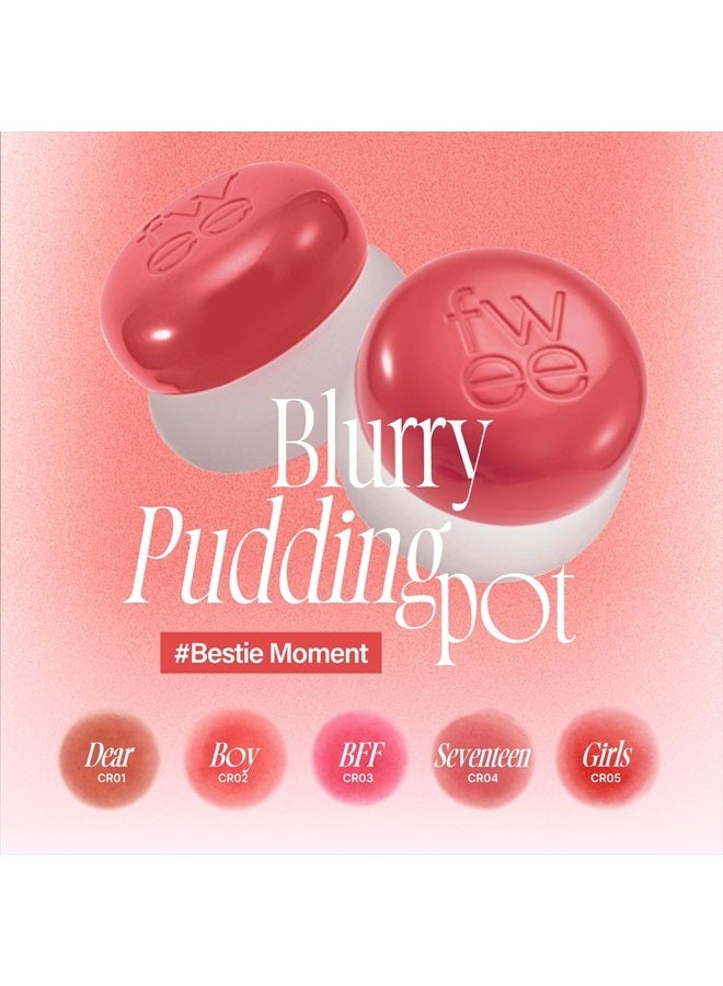 fwee Lip&Cheek Blurry Pudding Pot | Bestie Moment - Dear | Makeup Blush, Buildable Lightweight, Multi-Use Soft Matte Finish | 5g - Image 2