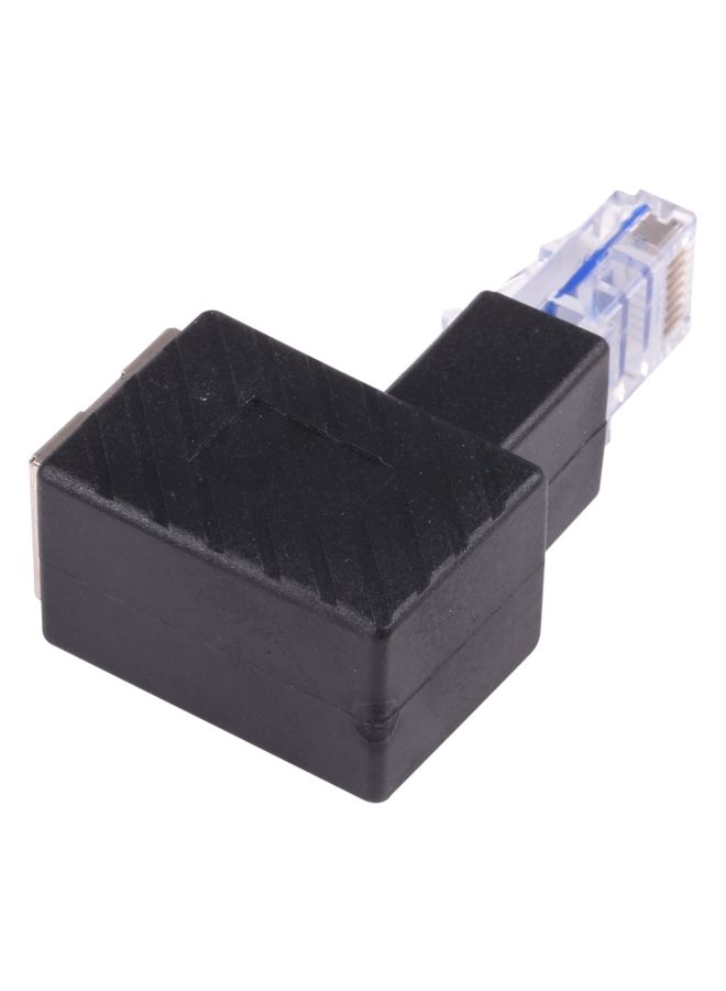 BURAQ RJ45 Male to Female Converter 90 Degrees Extension Adapter for Cat5 Cat6 LAN Ethernet Network Cable - Image 3