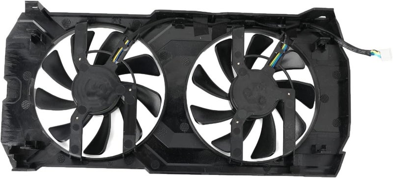 Youngran 85mm T129215BU 4Pin RX570 GPU Fan Compatible for PowerColor Red Dragon RX 570 AXRX 570 Graphics Card Cooling Fan Leisurely (Blade Color : Fan with case) - Image 3
