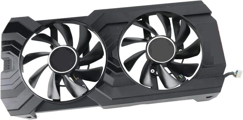 Youngran 85mm T129215BU 4Pin RX570 GPU Fan Compatible for PowerColor Red Dragon RX 570 AXRX 570 Graphics Card Cooling Fan Leisurely (Blade Color : Fan with case) - Image 1