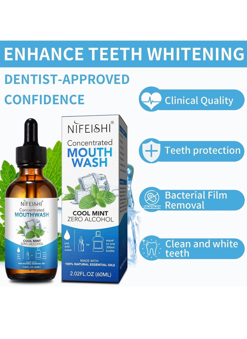 60ml Concentrated Mouthwash for Fresh Breath Odor Reduction Mint Mouthwash Travel Size Mouthwash Made with Spearmint Oil and Tea Tree Oil Helps Freshen Breath Healthy Mouth Natural Essential Oils Mouthwash - pzsku/Z973D21681494F8D1CF21Z/45/_/1730875314/39d7654f-902a-443a-b96f-902c9f769c48