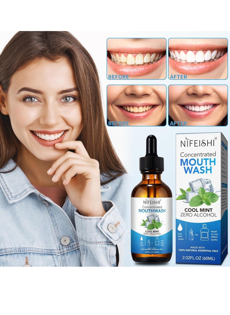 60ml Concentrated Mouthwash for Fresh Breath Odor Reduction Mint Mouthwash Travel Size Mouthwash Made with Spearmint Oil and Tea Tree Oil Helps Freshen Breath Healthy Mouth Natural Essential Oils Mouthwash - pzsku/Z973D21681494F8D1CF21Z/45/_/1730875335/fdea06cf-403a-46b4-85c2-b8dc67d18fa8