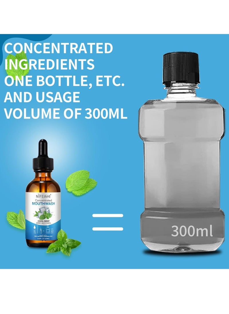 60ml Concentrated Mouthwash for Fresh Breath Odor Reduction Mint Mouthwash Travel Size Mouthwash Made with Spearmint Oil and Tea Tree Oil Helps Freshen Breath Healthy Mouth Natural Essential Oils Mouthwash - pzsku/Z973D21681494F8D1CF21Z/45/_/1730875367/3db02aca-523c-4959-9e67-ea49cd4dc10c