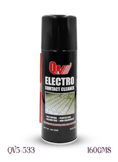 Q&V Electro Contact Cleaner 160g – Fast Drying, Residue-Free, Plastic Safe, Non-Chlorinated Spray.