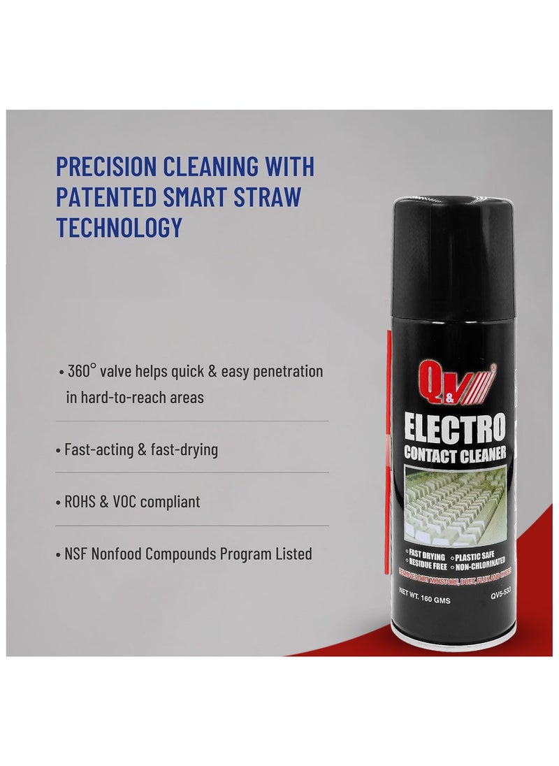 Generic - Q&V Electro Contact Cleaner 160g – Fast Drying, Residue-Free, Plastic Safe, Non-Chlorinated Spray. - Image 1