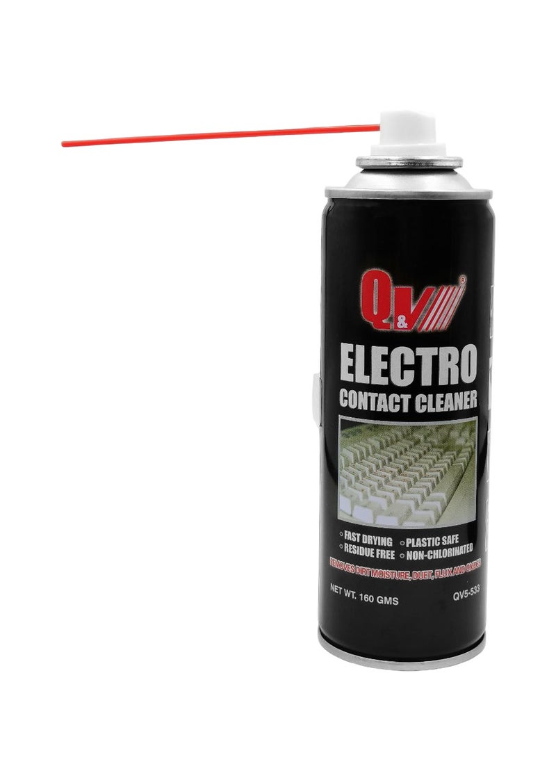 Generic - Q&V Electro Contact Cleaner 160g – Fast Drying, Residue-Free, Plastic Safe, Non-Chlorinated Spray. - Image 1