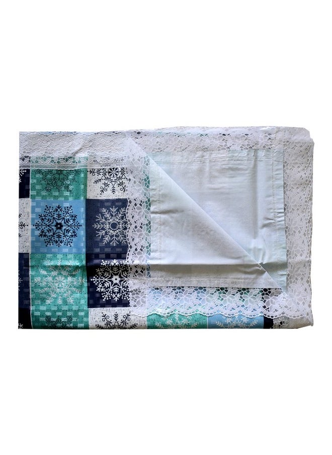 Kuber Industries - Kuber Industries Multi Check Printed Oval Shape PVC Spillproof, Waterproof, Antislip, Wipe Clean 6 Seater Table Cover with White Lace Border, 60"x90" (Multicolor) - Image 1