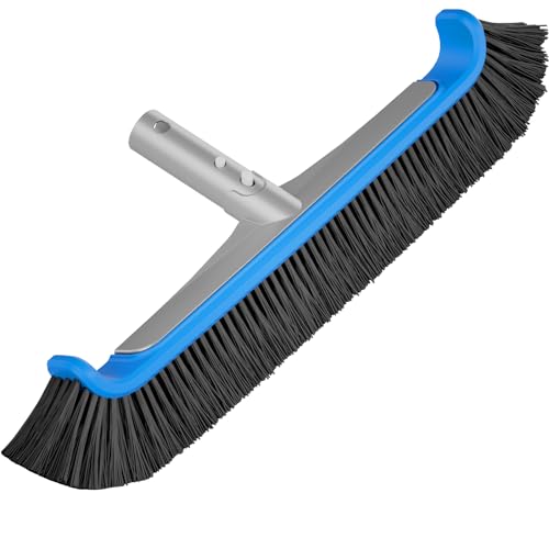 TidyMister Pool Brush 17.5'' Heavy Duty Swimming Pool Brushes for Cleaning Pool Walls & Tiles & Floors & Corners Scrub Brush Head Reinforced Aluminum Back - Image 1