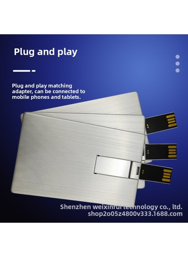 Creative Metal Business Card USB Flash Drive High Capacity Customizable Promotional Gift With Fast Data Transfer Speeds-Color:Tuhaojin-Capacity:16GB-10M - Image 4