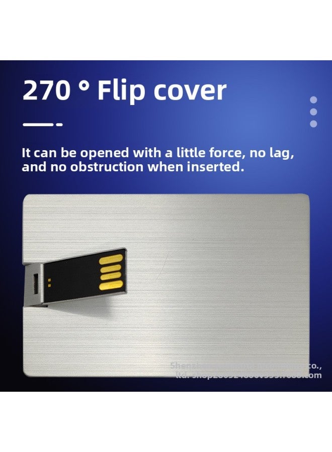 Creative Metal Business Card USB Flash Drive High Capacity Customizable Promotional Gift With Fast Data Transfer Speeds-Color:Tuhaojin-Capacity:16GB-10M - Image 3