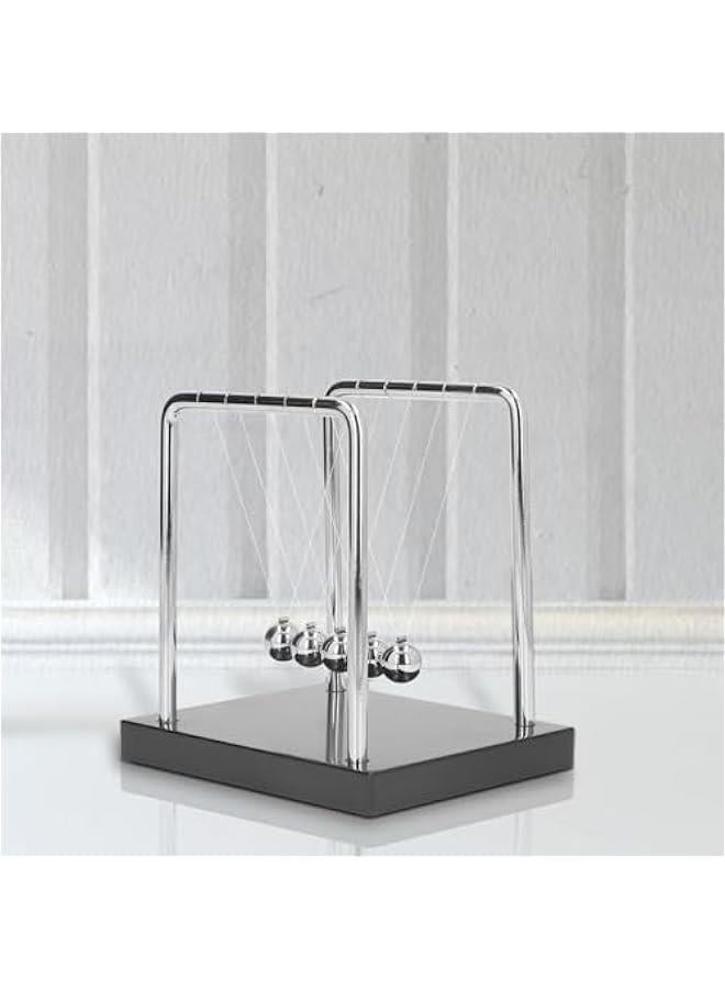 Physics Science Educational Balance balls , Metal Balance bob balls , Swing balls Ornament , Science Physics Gadget for Home Office Desk Decorations , Balance bob balls Physics - Image 1