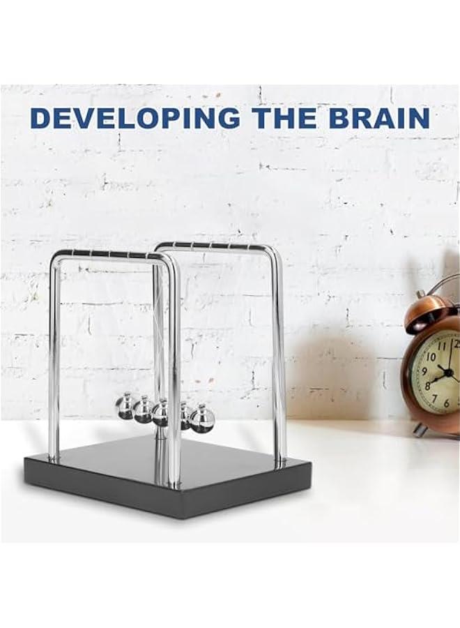 Physics Science Educational Balance balls , Metal Balance bob balls , Swing balls Ornament , Science Physics Gadget for Home Office Desk Decorations , Balance bob balls Physics - Image 4