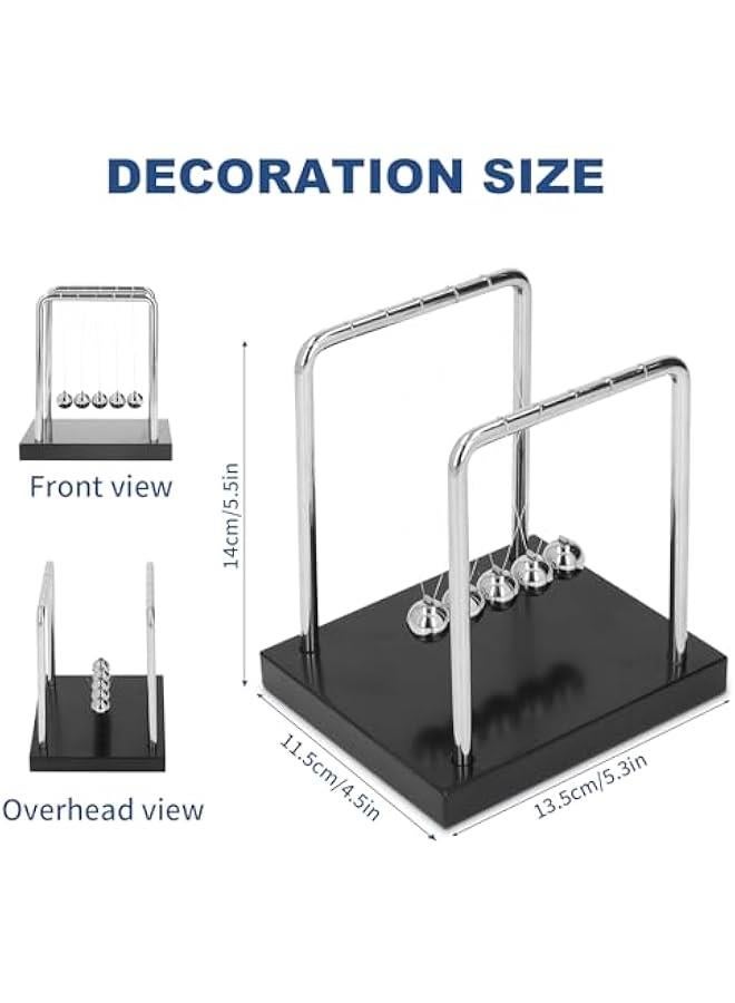 Physics Science Educational Balance balls , Metal Balance bob balls , Swing balls Ornament , Science Physics Gadget for Home Office Desk Decorations , Balance bob balls Physics - Image 5