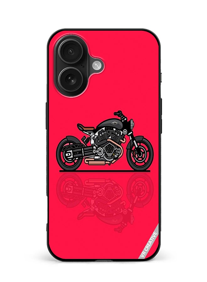 VR CREATIVE Protective Case Cover For Apple iPhone 16 Bike Design Multicolour