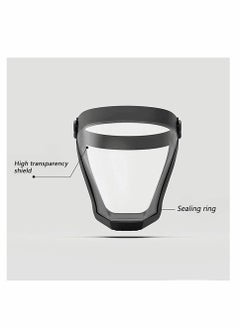 Y&D Full Face Protective Shields, Reusable Safety Shield Adjustable Transparent Mask, Isolation Cover Dustproof Splashproof, Anti Fog Safety, with Breathing Valve  - Image 2