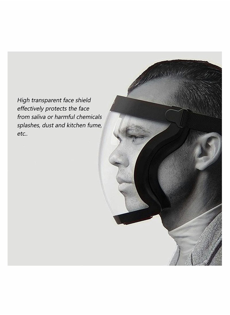 Y&D - Full Face Protective Shields, Reusable Safety Shield Adjustable Transparent Mask, Isolation Cover Dustproof Splashproof, Anti Fog Safety, with Breathing Valve - Image 1