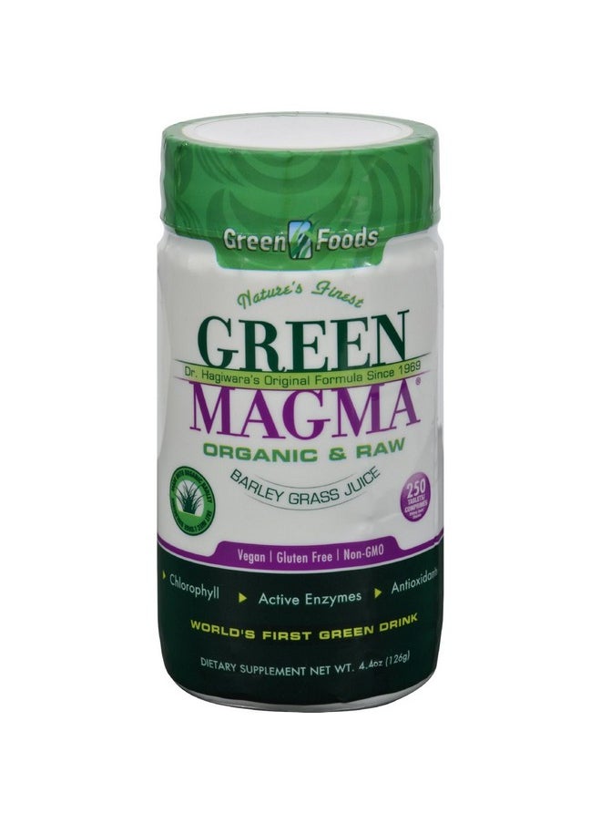 Green Foods - Dr Hagiwara Green Magma Barley Grass Juice Powder 250 Tablets 70%+ Organic Gluten Free Vegan - Image 1