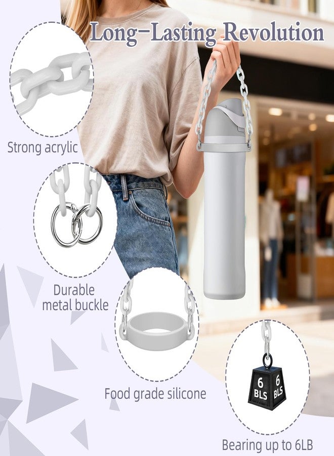 BKBY Water Bottle Handle Strap Compatible with Owala Smoothsip Slider Coffee Mug & Owala Freesip Water Bottle 24oz 32oz 40oz, Strong Secure Acrylic Carrier Sling for Running, Jogging, Gym, Hiking - Image 3