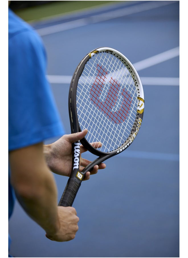 Wilson - Wilson Hyper Hammer 5.3 Strung Tennis Racket (Black/White, 4 3/8) - Image 1