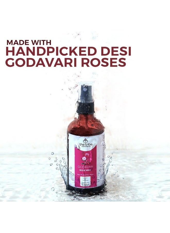 The Tribe Concepts - Godavari Rose Mist Face Toner Pure Distilled Rose Water For Hydration Brightening & Even Skin Tone 100 Ml (Pack Of 1) - Image 1